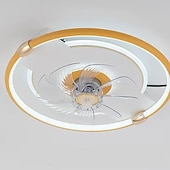 preiswerte Deckenventilator-Leuchten-50 cm LED-Deckenventilator Licht Deckenventilator Metall lackiert moderne 220-240V