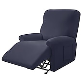 abordables Silla reclinable y con alas-Funda reclinable para sillón reclinable color burdeos, funda elástica para sofá, funda lavable para silla, protector para perros y mascotas (1 funda para respaldo, 1 funda para asiento, 2 fundas para
