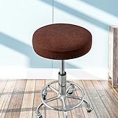 cheap Dining Chair Cover-Round Bar Stool Seat Covers Washable Stool Cushion Slipcover Elastic Bar Chair Covers for Coffe Party Bar Restrant