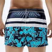 baratos Calções de Banho Masculinos-Homens Shorts de Natação Calção Justo de Natação Riscas Com Cordão Com bolsos Secagem Rápida Leve Bermuda de Surf Roupa de banho Surfe Praia Esportes Aquáticos Verão