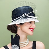 preiswerte Partyhut-Retro-Hochzeitsfedern Lolita-Accessoires mit Farbblock 1pc besondere Anlässe / Partys / Abendkopfschmuck