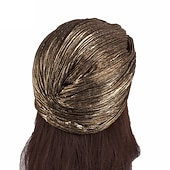 billige Tilbehør og mer-Retro / vintage De livlige 20-årene 1920-tallet Ruffle Turban Hat Hodeinnpakninger Charleston Bryllupsgjest Kostyme Dame Maskerade Fritid / hverdag Bryllupsmottagelse Utdrikningslag Voksne Hatt