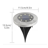 levne Pozemní světla-solární zemní světla 8 led zahradní světla terasová disková světla zapuštěná venkovní krajinné osvětlení pro trávník terasová stezka yard paluba ochoz