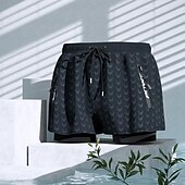 abordables maillot de bain boxer homme-Homme Short de bain Short de Bain Natation Séchage rapide Poids Léger Short de bain Maillot de bain Avec poches Doublure de compression Cordon Natation Surf Plage Sports nautiques Couleur Pleine Eté