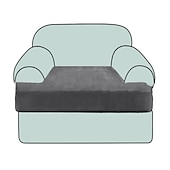 abordables Housse de fauteuil et d&#039;accoudoir de canapé-Housse de siège de canapé extensible canapé t coussin de siège housse de coussin élastique canapé fauteuil causeuse 3 places gris uni solide doux durable lavable