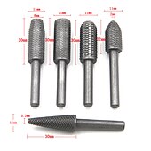 economico set di punte da trapano-5 pz file rotativo file in acciaio bolla shell falegname fai da te morbido metallo rifilatura set metallo rettifica strumento di riparazione
