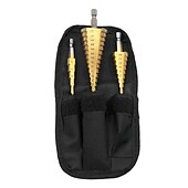 cheap Drill Bit Set-Step Drill Bits Nylon Bag Packing 3pcs HSS Straight  Grooved Core Cone 1/4 Hex Shank 4mm To 12mm 20mm 32mm Chamfer Hole Cut Cutter
