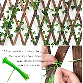voordelige Batterij String Lights-12pack kunstmatige klimop guirlande nep planten 25.6 m 84ft wijnstok opknoping guirlande met 120led string licht opknoping voor thuis keuken tuin kantoor bruiloft muur decor