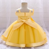 ieftine Rochii de Petrecere-Copii Fete Rochie Mată Floare Manșon scurt Petrecere Zilnic Brodat Funde Drăguţ Prințesă Poliester Midi Rochie cu broderie florală Rochie Skater Rochie din Tul Vară Primăvară 2-8 ani Galben Roz