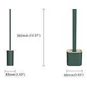levne WC štětka-sada silikonového WC kartáče a držáku, revoluční flex WC kartáč, hloubkový čistič koupelnového WC kartáče a rychleschnoucího držáku, protiskluzová dlouhá plastová rukojeť