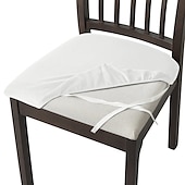 abordables Funda para silla de comedor-Fundas de asiento de terciopelo para comedor, color burdeos, elásticas, ajustadas, tapizadas, para sillas de comedor, fundas protectoras de muebles extraíbles y lavables con lazos