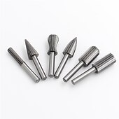 ieftine set de burghie-6 bucăți 6 mm tijă rotundă din oțel tungsten freze freze freza gravare șlefuire pentru unelte rotative pentru prelucrarea lemnului diy