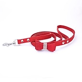 tanie Obroże, uprzęże i smycze dla psów-Psy Króliki Koty Szelki Smycz Kamizelka Dekoracja regulowany elastyczny Na zewnątrz Chodzenie Kryształ górski 1 zestaw