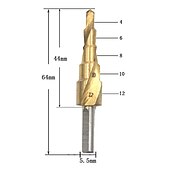 economico set di punte da trapano-punte per trapano hss 4mm-12mm utensili elettrici con scanalatura a spirale manico triangolare prezzo all&#039;ingrosso perforazione in metallo di alta qualità titanio