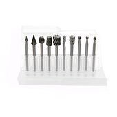economico set di punte da trapano-10 pz 1/8 &#039;&#039; gambo hss acciaio rotativo frese cutter scatola di plastica trasparente incisione rettifica bit per file rotanti taglierina strumenti di lavorazione del legno fai da te