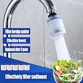 abordables Robinets-pulvérisateurs-multifonctionnel anti-éclaboussures filtre pressurisé économiseur d&#039;eau pp coton filtre robinet pour filtrer efficacement le robinet de sédiments