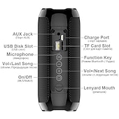 halpa Kaiuttimet-TG117 Bluetooth-kaiutin Bluetooth FM-radio Ulkoilu Vedenkestävä Puhuja Käyttötarkoitus Matkapuhelin