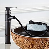 cheap Classical-ORB Bathroom Sink Faucet,Pull out Spray Antique Brass Single Handle One Hole Bath Taps
