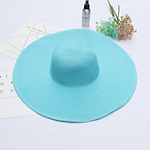 levne Fascinátory a klobouky-Klobouk Kentucky Derby Klobouky Sláma Slamák Sluneční klobouk Ležérní Dovolená Plážové Elegantní Retro styl S Sklady Čistá Barva Přílba Pokrývky Hlavy