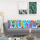 abordables 123496-LED lettre lumières signe 26 lettres alphabet avec télécommande allumer des lettres signe coloré pour veilleuse mariage/fête d&#039;anniversaire alimenté par batterie lampe de noël bar à la maison