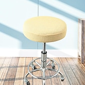 cheap Dining Chair Cover-Round Bar Stool Seat Covers Washable Stool Cushion Slipcover Elastic Bar Chair Covers for Coffe Party Bar Restrant