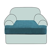 abordables Housse de fauteuil et d&#039;accoudoir de canapé-Housse de siège de canapé extensible canapé t coussin de siège housse de coussin élastique canapé fauteuil causeuse 3 places gris uni solide doux durable lavable