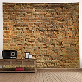 Недорогие пейзаж гобелен-Каменная стена, гобелен, художественный декор, одеяло, занавеска, подвесная домашняя спальня, гостиная, украшение, полиэстер