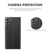 economico Cover Samsung-Custodia per telefono per Samsung Galaxy S24 S23 S22 S21 Ultra Plus A72 S25 Ultra Custodia a corpo intero Auto Sleep  Wake Up Flip magnetico con supporto di colore solido TPU PU