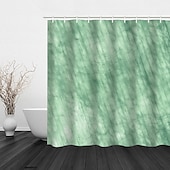 cheap Shower Curtains-Sage Green Shower Curtain with Hooks Waterproof 180cm*180cm(70&quot;*70&quot;)for Bathroom Liner Bath Decor Textured Fabric Shower Curtain Sets Machine Washable