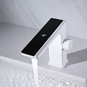 economico Classici-rubinetto lavabo bagno - cromo classico / grigio canna di fucile finiture verniciate nero / bianco centrotavola monocomando rubinetti a vasca con display temperatura