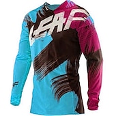 cheap Men&#039;s Jerseys-Men&#039;s Cycling Jersey Downhill Jersey Dirt Bike Jersey Long Sleeve Bike Jersey Top with 3 Rear Pockets Mountain Bike MTB Road Bike Cycling Thermal Warm UV Resistant Cycling Breathable Red Blue Sky Blue