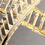 お買い得  リング＆ラウンドデザイン-60cmのユニークなデザインのシャンデリアクリスタルペンダントライトは北欧スタイルのモダンなリビングルームのダイニングルーム220-240vを導きました