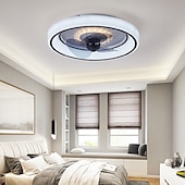 voordelige Plafondventilatorverlichting-48 cm led plafondventilator licht plafondventilator metaal geschilderde afwerkingen modern 220-240v