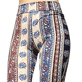baratos Partes inferiores-Retro Vintage Anos 60 Hippie Cara Funk Calça boca de sino Hippie Discoteca Mulheres Carnaval Baile de Máscaras Férias Festa Parada do Orgulho Adulto Calças