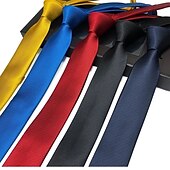 voordelige Herenstropdassen &amp; vlinderdassen-herenstropdas voor heren bruiloft heren - effen klassieke herenstropdas jacquard geweven cravatta business