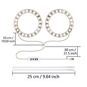Χαμηλού Κόστους Φώτα Ανάπτυξης Φυτών-angel grow light 4 ή 3 δακτυλίους dc5v usb φυτολάμπα για φυτά led full spectrum λάμπα για σπορόφυτα φυτών εσωτερικού χώρου παχύφυτα λουλουδιών σπιτιού 1τμχ