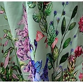 economico Abito Floreale-Vestito Midi Donna Vestito Casual Floreale Arricciato Stampa con Tasche Collo Giro Base Classico Quotidiano Manica Corta Estate Primavera