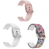baratos Relógios Garmin-3 pacotes Pulseiras de Relógio para Garmin Forerunner 255S Music Local 2S Vivoactive 4S Vivomove 3S Silicone macio Substituição Alça Liberação rápida 18mm Pulseira Esportiva Pulseira