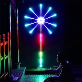 economico Controllo WiFi e musica-fuochi d&#039;artificio starburst luci di striscia a led sincronizzazione musicale sogno cambia colore 5050 smd app controllo intelligente festa di natale decorazione di festa