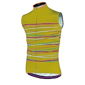 levne Pánské dresy-Pánské Cyklodres Horizontální pásky Bez rukávů Kolo Dres Vrchní část oděvu se 3 zadními kapsami Horská cyklistika Silniční cyklistika Rychleschnoucí Reflexní pásky Zadní kapsa Odvod vlhkosti Sportovní