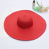 levne Fascinátory a klobouky-Klobouk Kentucky Derby Klobouky Sláma Slamák Sluneční klobouk Ležérní Dovolená Plážové Elegantní Retro styl S Sklady Čistá Barva Přílba Pokrývky Hlavy