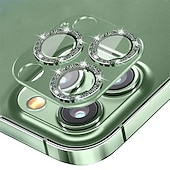 billiga Skärmskydd till iPhone-[2-pack] Kameralinsskydd Till Apple iPhone 16 iPhone 15 Pro Max Plus iPhone 14 Pro Max iPhone 13 Pro Max Härdat Glas 9 H-hårdhet Diamant Glittrig Reptålig