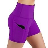 economico pantaloncini da corsa da donna-Per donna Pantaloncini da corsa Pantaloncini da palestra Tasche laterali con tasca per telefono Pantaloni Sportivo Athleisure Fasciante in vita Sollevamento dei glutei Traspirante Asciugatura rapida