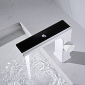 economico Classici-rubinetto lavabo bagno - cromo classico / grigio canna di fucile finiture verniciate nero / bianco centrotavola monocomando rubinetti a vasca con display temperatura