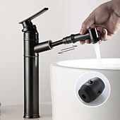 cheap Classical-ORB Bathroom Sink Faucet,Pull out Spray Antique Brass Single Handle One Hole Bath Taps