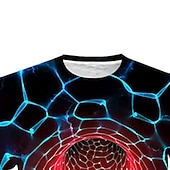 billiga Pojkens 3D Vision &amp; Geometri-Pojkar 3D 3D Print T-shirt Kortärmad 3D-tryck Sommar Vår Aktiv Sport Mode Barn 3-12 år Utomhus Dagligen Inomhus Normal