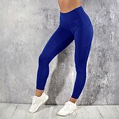 levne dámské aktivní kalhoty-Dámské Legíny na jógu Boční kapsy Zaštíhlující Butt Lift Vysoký pas Jóga Zdatnost Cvičení v tělocvičně Spodní část oděvu Tmavě šedá Černá Červená Spandex Sportovní Sportovní oděvy Elastické Vypasovaný