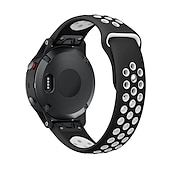 Недорогие Ремешки для часов Garmin-Ремешок для часов для Garmin MARQ Descent G1 Fenix 7 Sapphire Solar / 6 Pro / 5 Plus Forerunner 935 945 Approach S60 S62 силиконовый Замена Ремень Быстрая посадка 22 мм Дышащий Спортивный ремешок