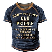 cheap Men&#039;s Funny T shirts-Men&#039;s Letter T Shirt Graphic Tee Funny T Shirts Slogan T Shirts Short Sleeve T shirt 3D Print Crew Neck Shirt Vintage Fashion Designer Street Casual Daily Black Red Blue Summer Clothing Apparel S M L