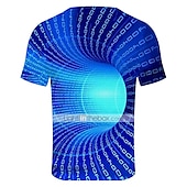 voordelige Jongens 3D Visie &amp; Geometrie-Jongens 3D Kleurenblok Regenboog 3D Print T-shirt Korte mouw 3D-afdrukken Zomer Actief Sport Streetwear Kinderen